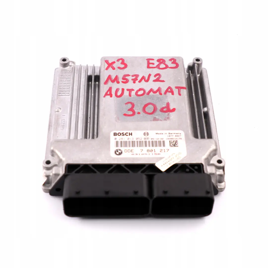 M57N2 218PS ECU DME Steuergerät Automatikgetrieb für BMW X3 Series E83 3.0d mit Teilenummer 7801217 BMW X3 Series E83 3.0d M57N2 218PS ECU DME Steuergerät Automatikgetrieb - SKU 7801217 - Teilenummer 7801217