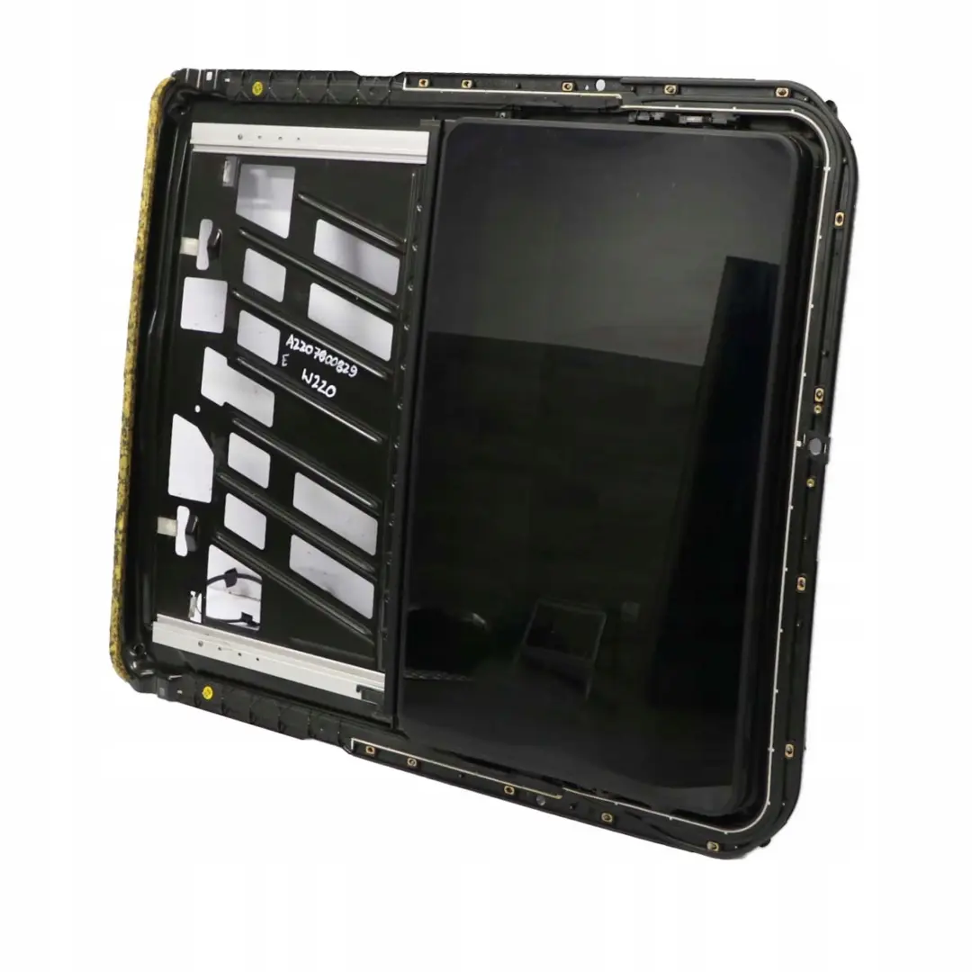 Mercedes-Benz S-Class W220 Sliding Roof Sunroof Mechanism Window Glass to with Part number A2207800829 Mercedes-Benz S-Class W220 Sliding Roof Sunroof Mechanism Window Glass - SKU A2207800829 - Part number A2207800829