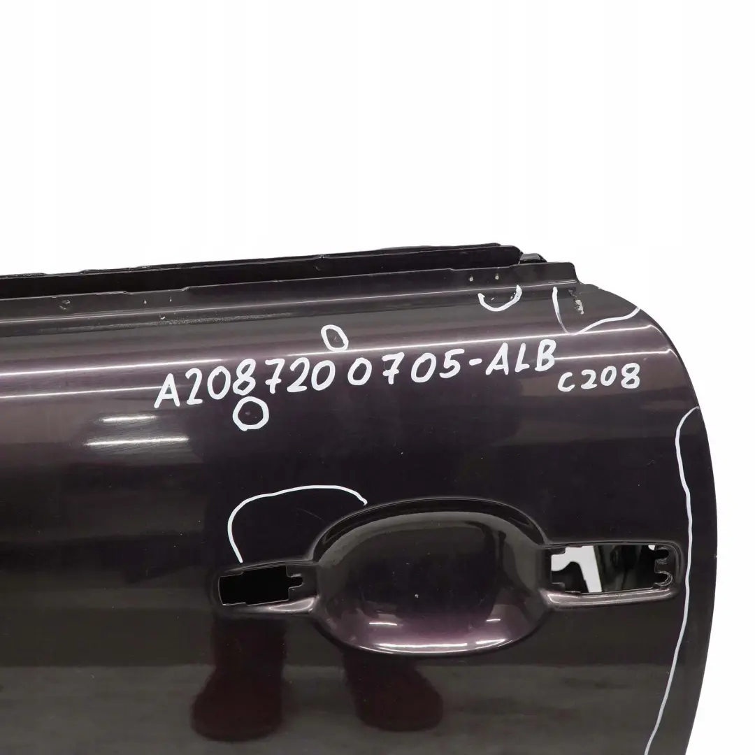  Mercedes-Benz Classe CLK W208 Porte avant Gauche Almandin Noir Metallique - 182 - SKU A2087200705-ALB - Numéro de pièce A2087200705