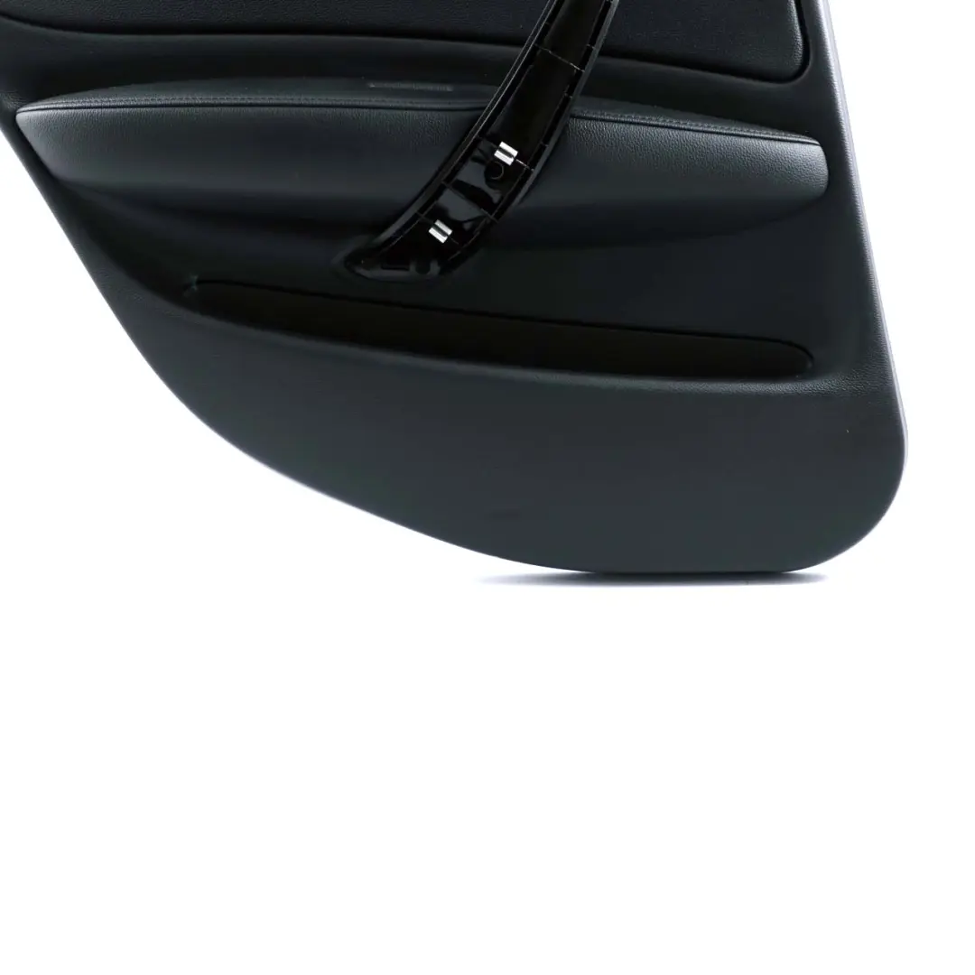 Left N/S Door Card Lining Panel Leather Boston Black to BMW 1 Series E87 LCI Rear with Part number 7224353 BMW 1 Series E87 LCI Rear Left N/S Door Card Lining Panel Leather Boston Black - SKU 7224353 - Part number 7224353