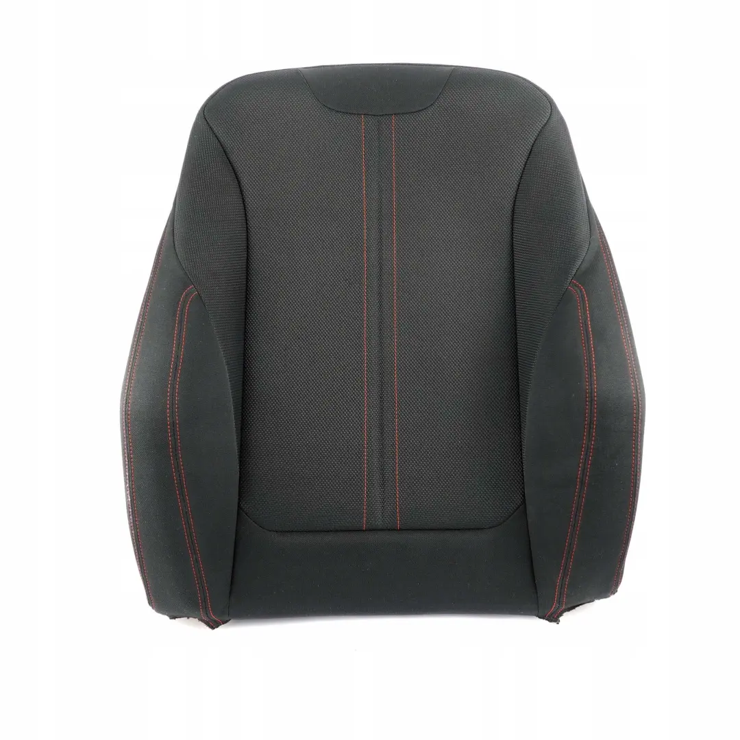 BMW F20 F30 LCI Front Left Sport Seat N/S Backrest Cover Cloth Anthracite Red - SKU 7475405 - Part number 7475405