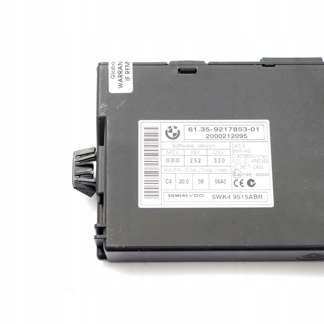  ECU Kit Mini R55 R56 R57 N12 1.6 120HP Control Unit DME + CAS3 + Key - SKU 7589971-4 - Part number 7589971