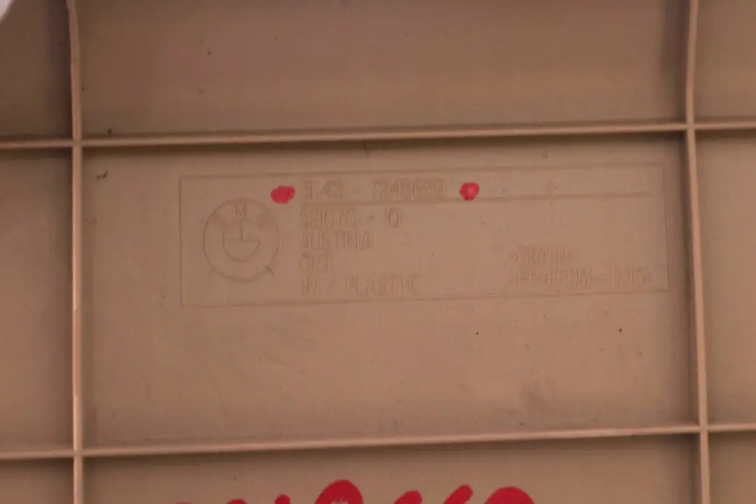 Column C Left N/S Beige 7249659 to BMW 3 Series E90 LCI E90N Cover with Part number 7249669 BMW 3 Series E90 LCI E90N Cover Column C Left N/S Beige 7249659 - SKU 7249669 - Part number 7249669