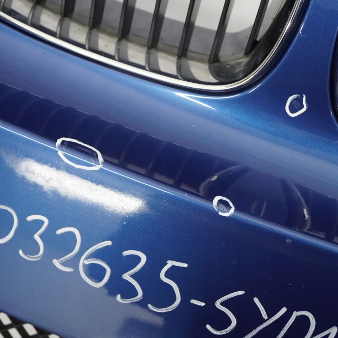 Complete Front Bumper Trim Panel Sydneyblau Sydney Blue Metallic A19 to BMW 1 E87 with Part number 0032635 BMW 1 E87 Complete Front Bumper Trim Panel Sydneyblau Sydney Blue Metallic A19 - SKU 0032635-SYD1 - Part number 0032635