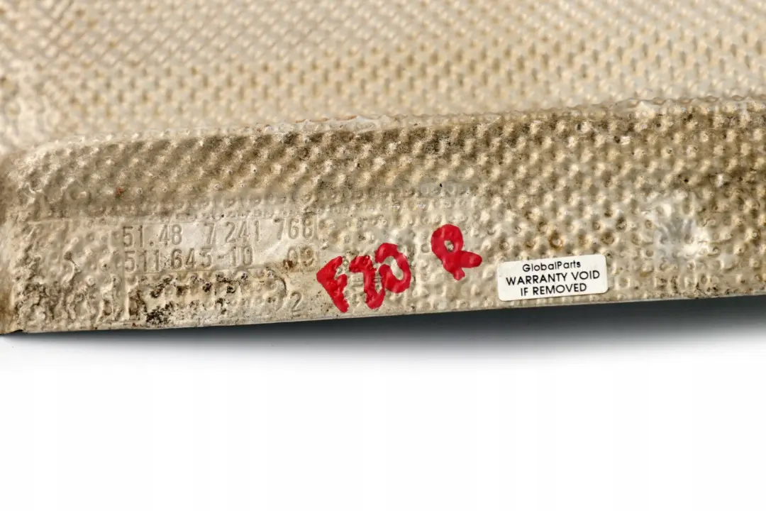 Heat Insulation Side Right O/S to BMW 1 2 3 4 Series F20 F22 F30 F32 with Part number 7241768 BMW 1 2 3 4 Series F20 F22 F30 F32 Heat Insulation Side Right O/S - SKU 7241768 - Part number 7241768