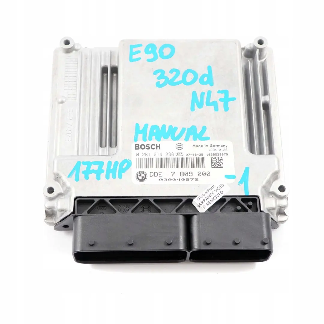 BMW 1 3 Serie E81 E87N E90 N47 ECU Boitier de base DDE CAS3 - SKU 7809000-1 - Numéro de pièce 7809000