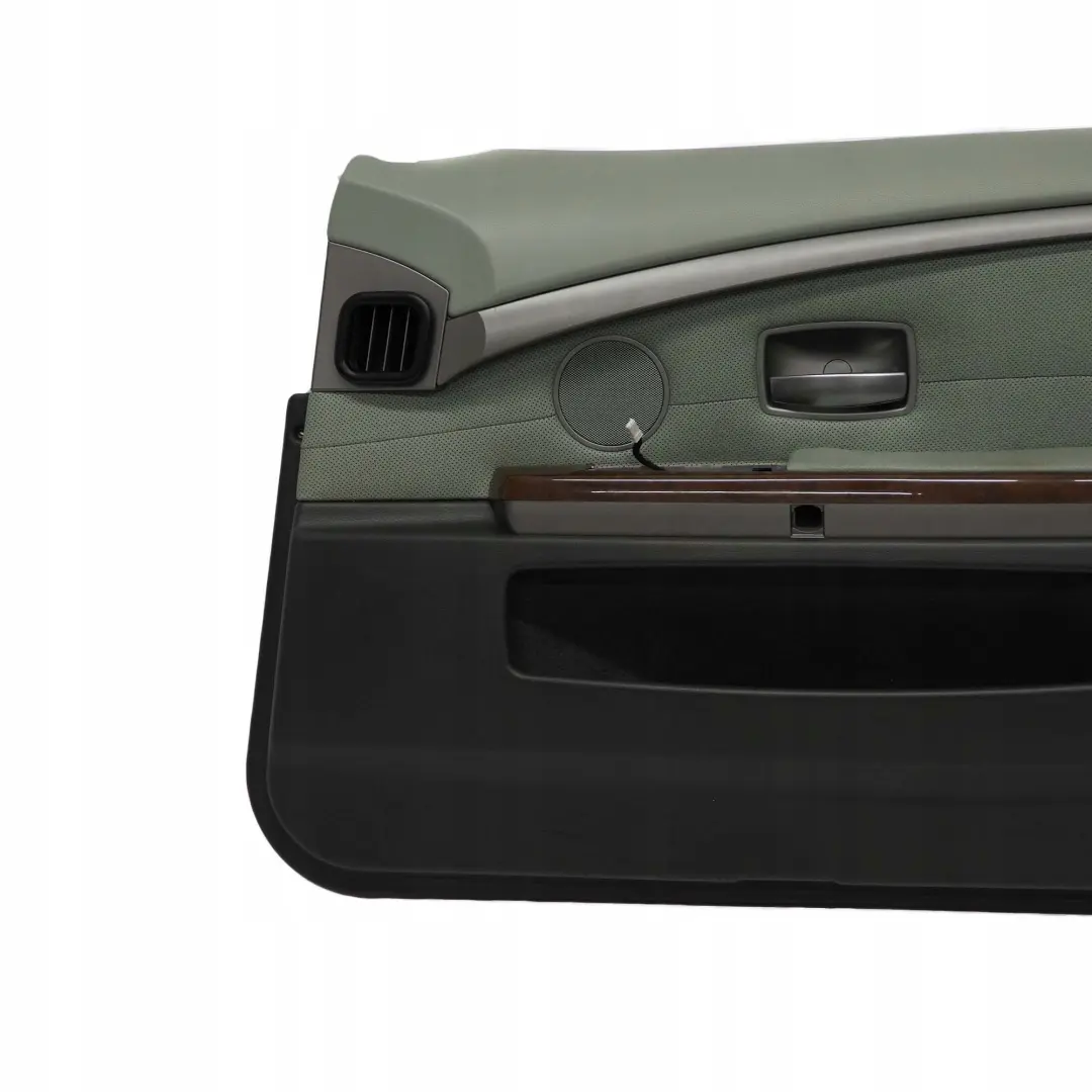 Front Right O/S Door Card Leather Nasca Green Lining Trim to BMW 7 Series E65 E66 with Part number 7142670 BMW 7 Series E65 E66 Front Right O/S Door Card Leather Nasca Green Lining Trim - SKU 7142670 - Part number 7142670