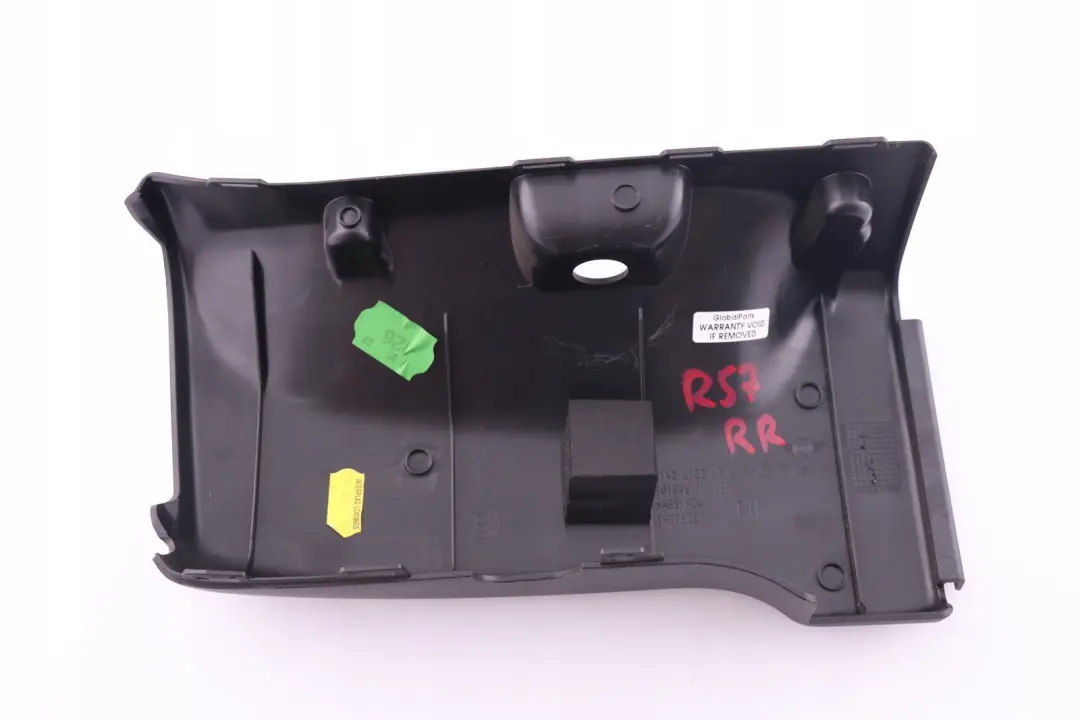 Mini R57 LCI Tapa Cinturon Trasero Derecho Salida Embellecedor Negro - SKU 9133148 - Número de pieza 9133148