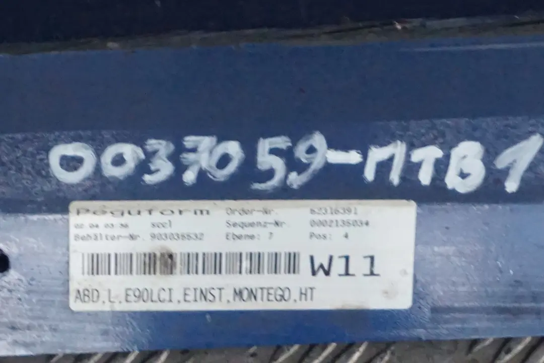BMW E90 E91 LCI 1 Sill Strip Faldon Lateral Izquierdo Montegoblau Montego B - SKU 0037059-MTB1 - Número de pieza 0037059