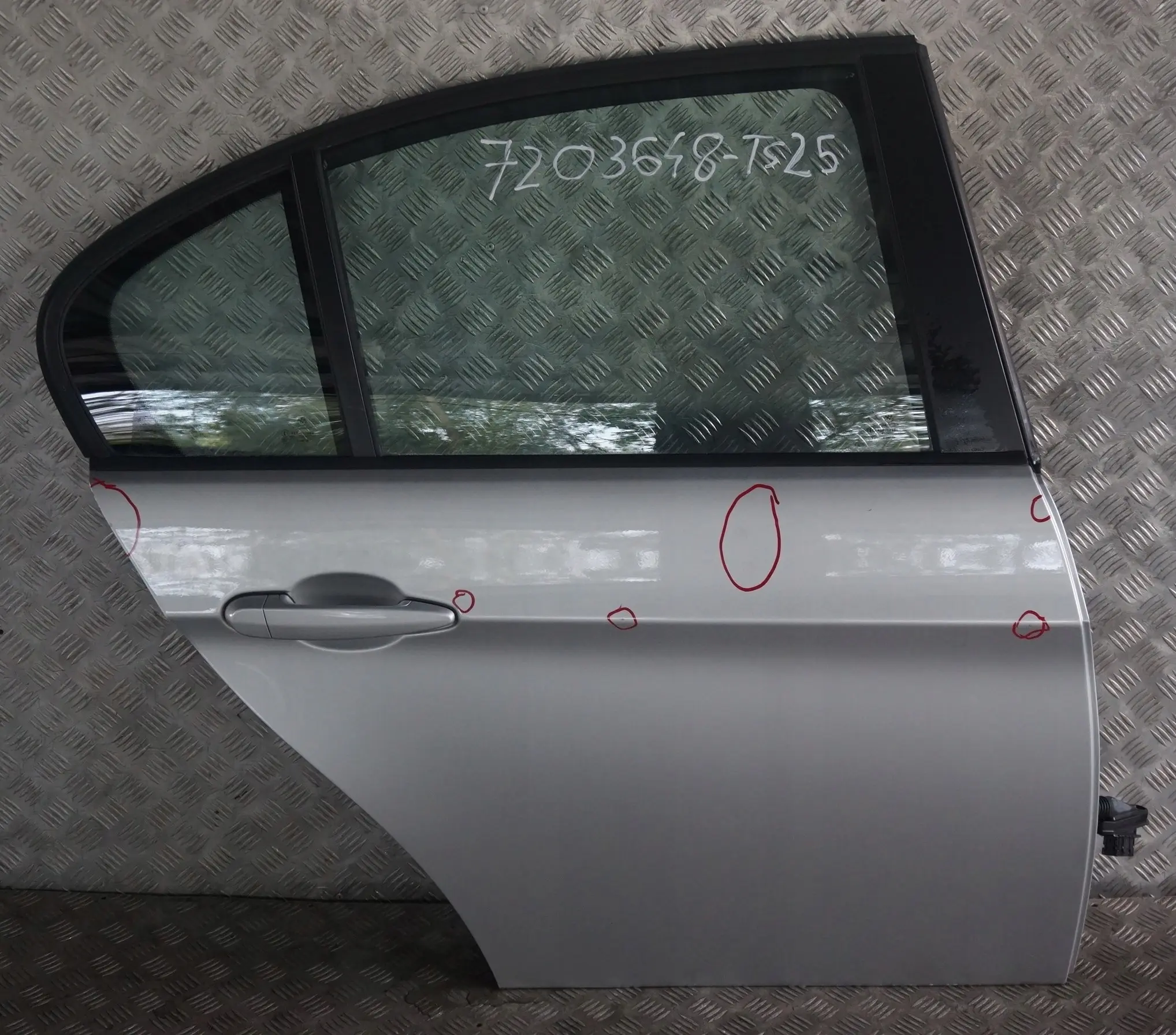 BMW E90 LCI Passeggero Portiera Posteriore Dx Argento-Titanio Argento