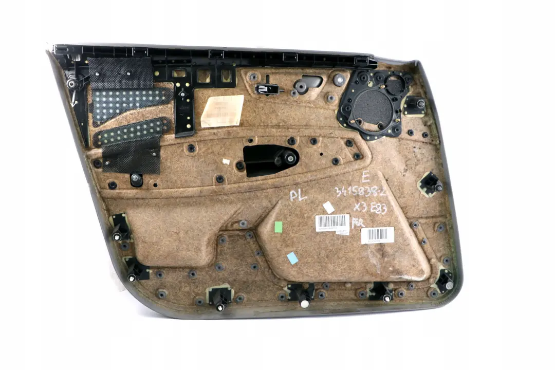 Delantero Derecho Forro Tarjeta Puerta Cuero Ambiente Gris Grau para BMW E83 2 con número de pieza 3415838 BMW E83 2 Delantero Derecho Forro Tarjeta Puerta Cuero Ambiente Gris Grau - SKU 3415838-2 - Número de pieza 3415838