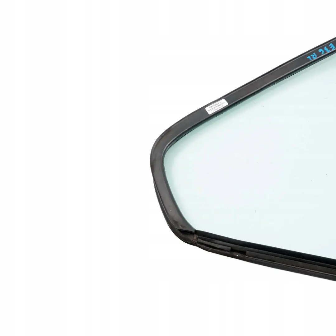 Left N/S Side Quarter Window Glass Green AS2 to BMW 3 Series E36 Saloon Rear with Part number 8122413 BMW 3 Series E36 Saloon Rear Left N/S Side Quarter Window Glass Green AS2 - SKU 8122413 - Part number 8122413