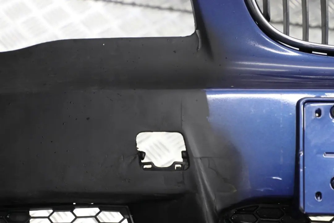 Front Bumper Trim Panel PDC Le Mans Blau Metallic - 381 to BMW 1 E82 E88 M Sport with Part number 0036219 BMW 1 E82 E88 M Sport Front Bumper Trim Panel PDC Le Mans Blau Metallic - 381 - SKU 0036219-LMB - Part number 0036219