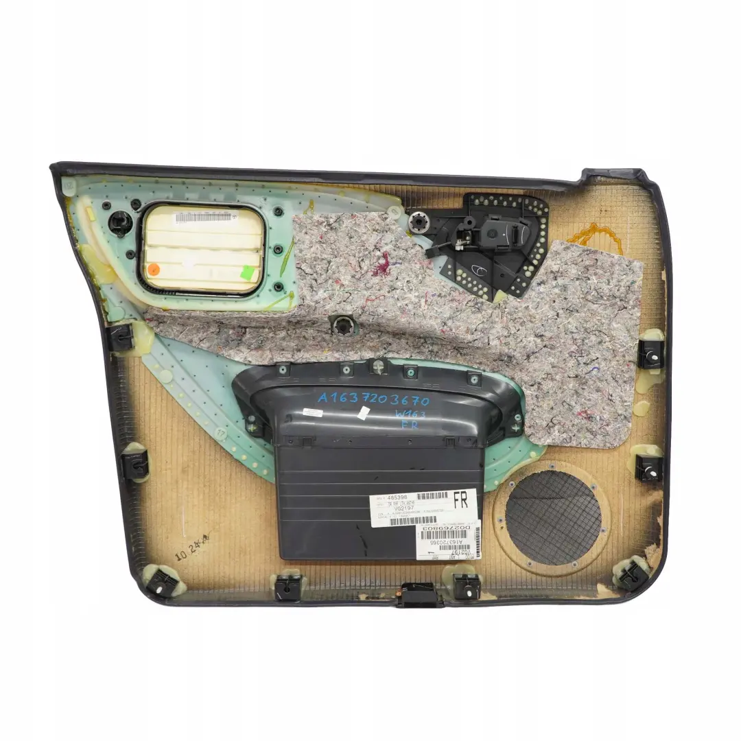  Mercedes-Benz M-Klasse ML W163 Türverkleidung Vorne Rechts Leder Schwarz - SKU A1637203670 - Teilenummer A1637203670