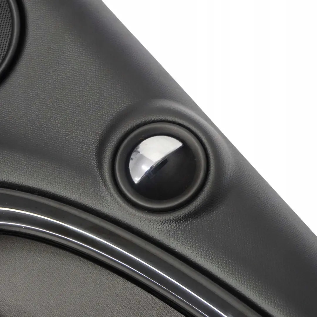 Left Door Card Trim Panel Black Dark Tobacco para Mini Countryman R60 Rear con número de pieza 9807605 Mini Countryman R60 Rear Left Door Card Trim Panel Black Dark Tobacco - SKU 9807605 - Número de pieza 9807605