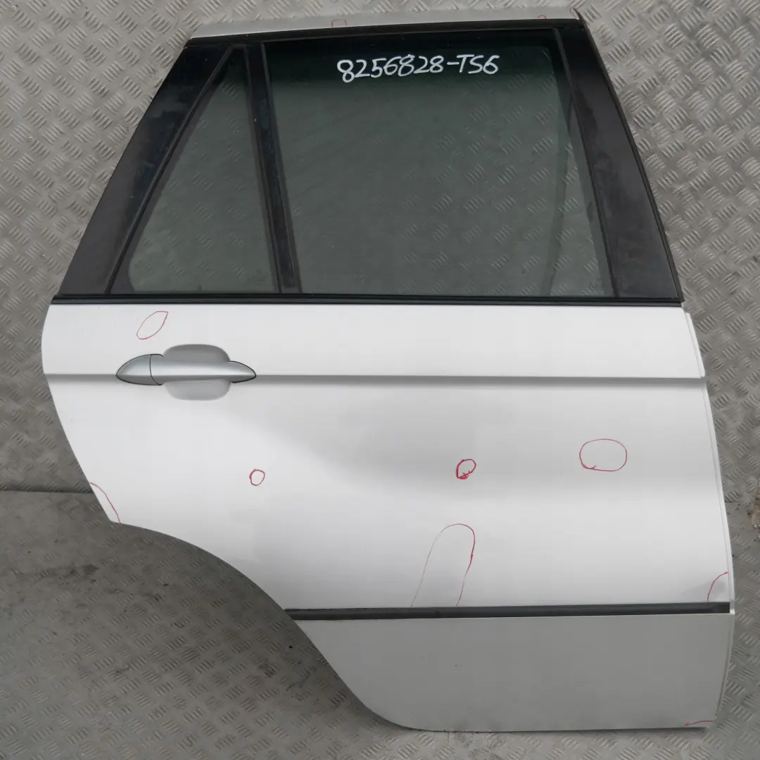 Door Rear Right O/S Titansilber Titan Silver Metallic - 354 to BMW X5 SERIES 6 E53 with Part number 8256828 BMW X5 SERIES 6 E53 Door Rear Right O/S Titansilber Titan Silver Metallic - 354 - SKU 8256828-TS6 - Part number 8256828