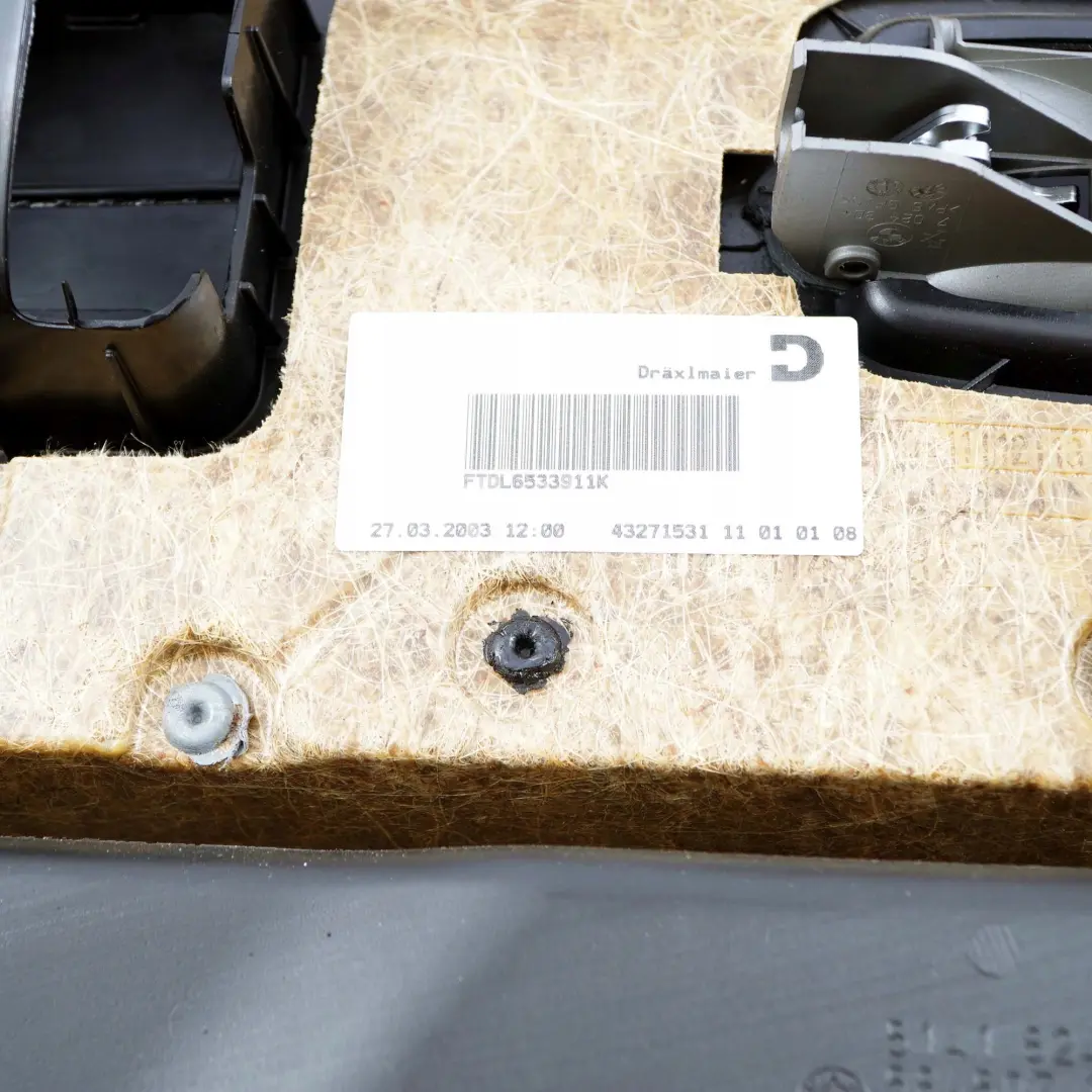 Türverkleidung Abdeckung Vorne Rechts Leder Pearl Schwarz BMW 7 er E65 E66 - SKU 7122380 - Teilenummer 7122380