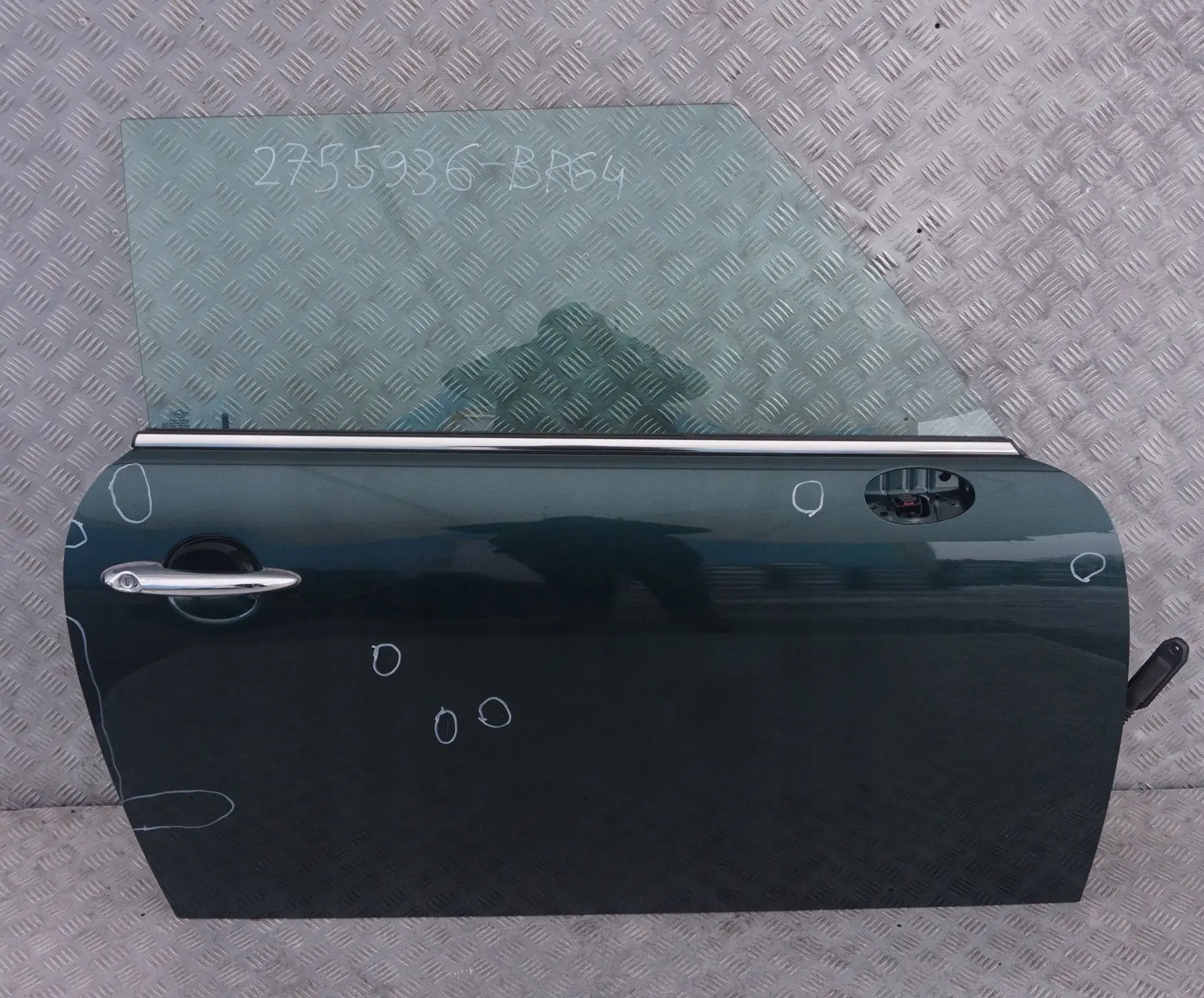 Mini Cooper R55 R56 R57 Passeggero Porta Frontale Dx British Racing Green