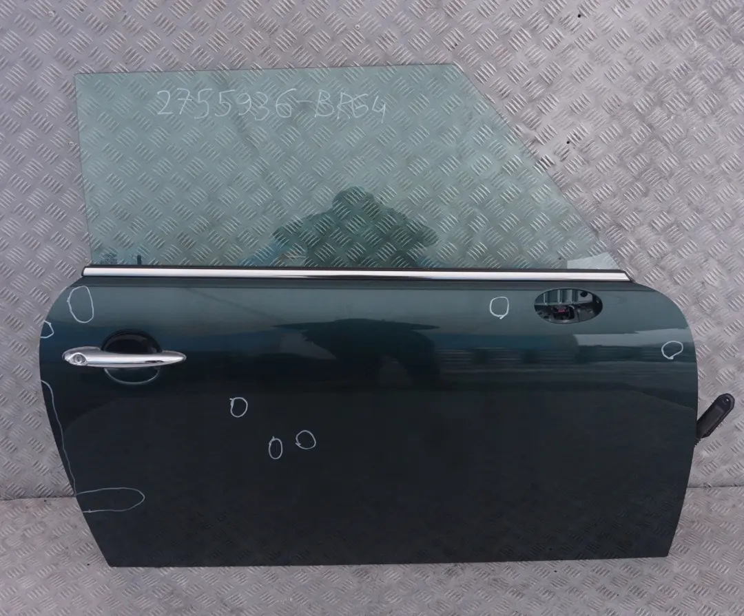 Tür vorne rechts British Racing Green - A67 für Mini Cooper R55 R56 R57 mit Teilenummer 2755936 Mini Cooper R55 R56 R57 Tür vorne rechts British Racing Green - A67 - SKU 2755936-BRG4 - Teilenummer 2755936