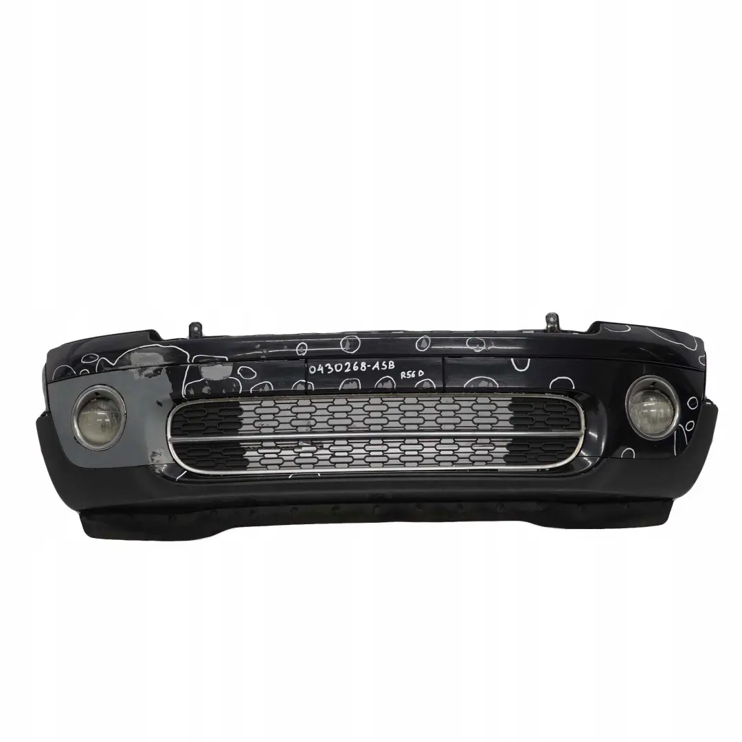 BMW Mini Cooper D R55 R56 Complete Front Bumper Trim Panel Astro Black - A25 - SKU 0430268-ASB - Part number 0430242