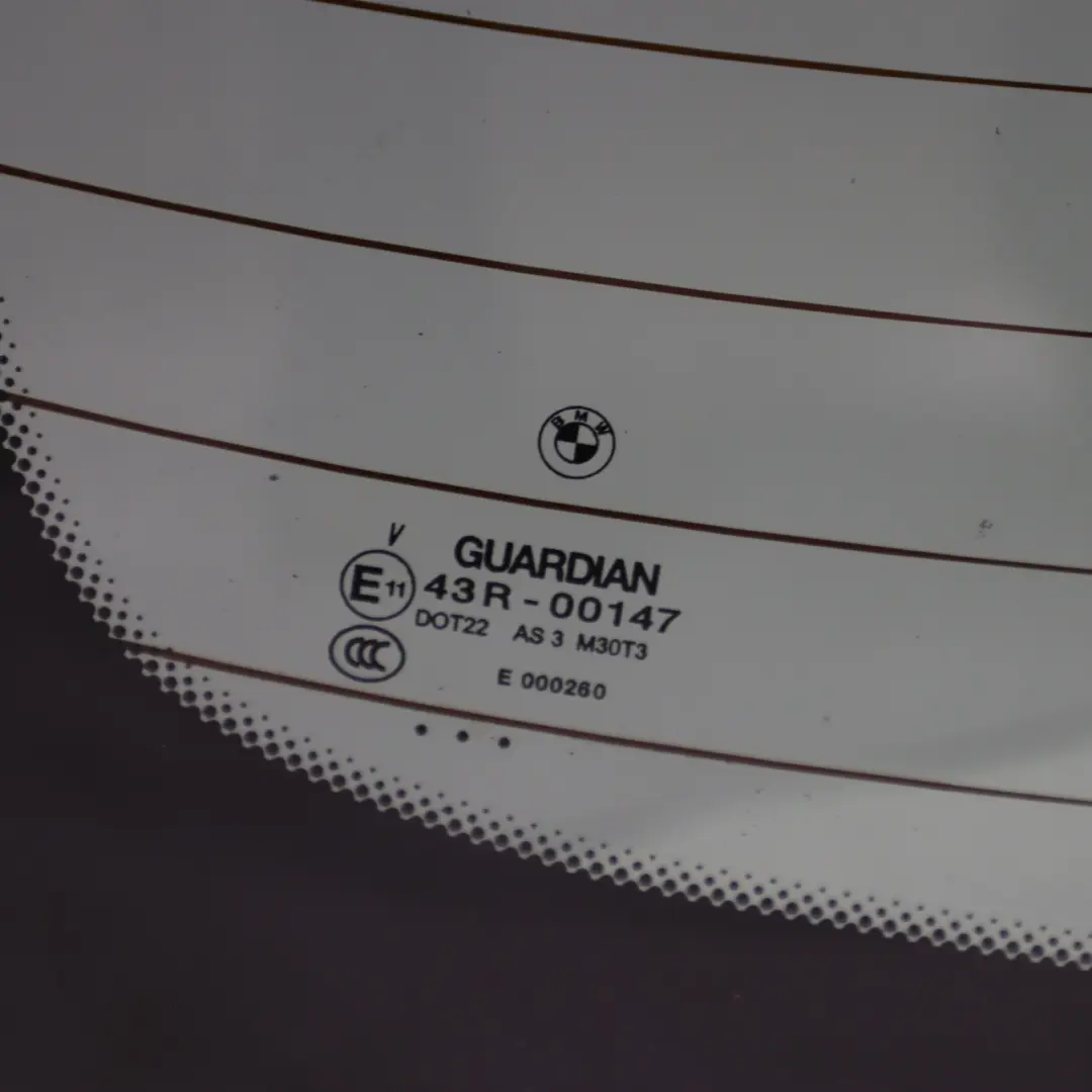 Trunk Boot Lid Rear Window Glass Tinted AS3 to BMW 1 Series E82 Coupe with Part number 2996215 BMW 1 Series E82 Coupe Trunk Boot Lid Rear Window Glass Tinted AS3 - SKU 2996215 - Part number 2996215