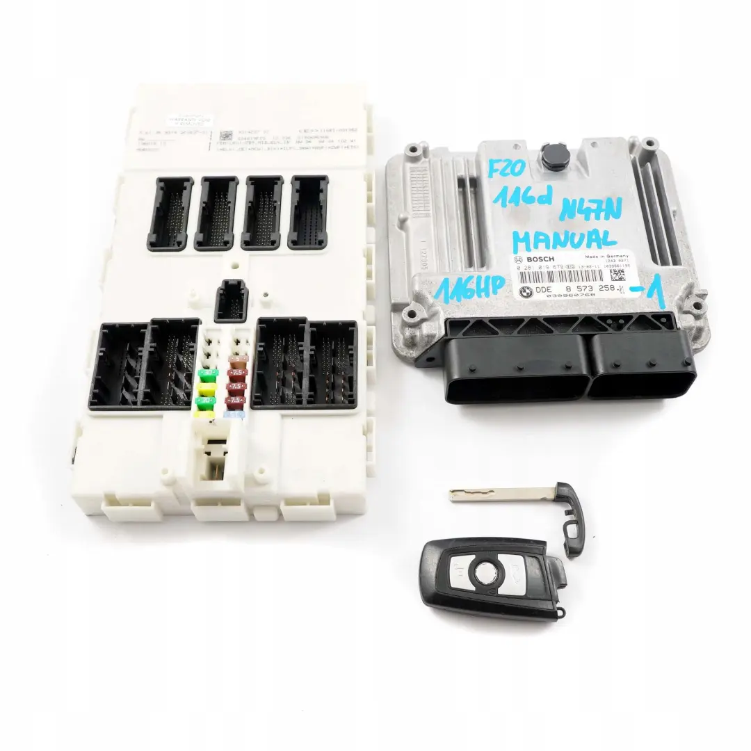 BMW F20 F21 116d N47N 116HP ECU Kit DDE + Key + FEM Manual - SKU 8573258-1 - Part number 8573258