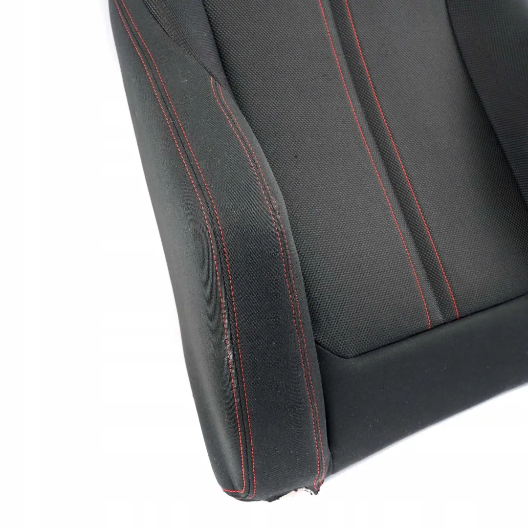 BMW F20 F30 LCI Front Left Sport Seat N/S Backrest Cover Cloth Anthracite Red - SKU 7475405 - Part number 7475405