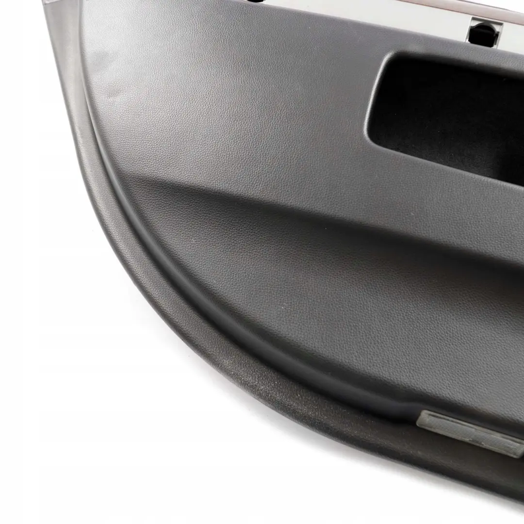 Left N/S Door Card Leather Pearl Black Lining Trim to BMW 7 Series E65 Rear with Part number 9153607 BMW 7 Series E65 Rear Left N/S Door Card Leather Pearl Black Lining Trim - SKU 9153607 - Part number 9153607