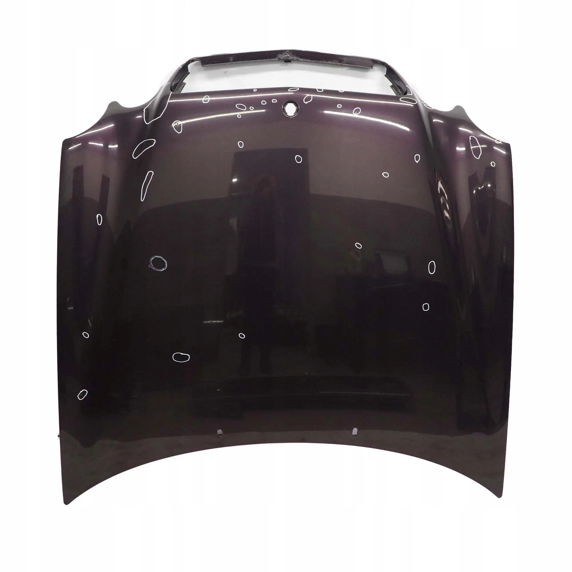Mercedes W208 Hood Bonnet Trim Panel Covering Almandine Black Metallic - 182
