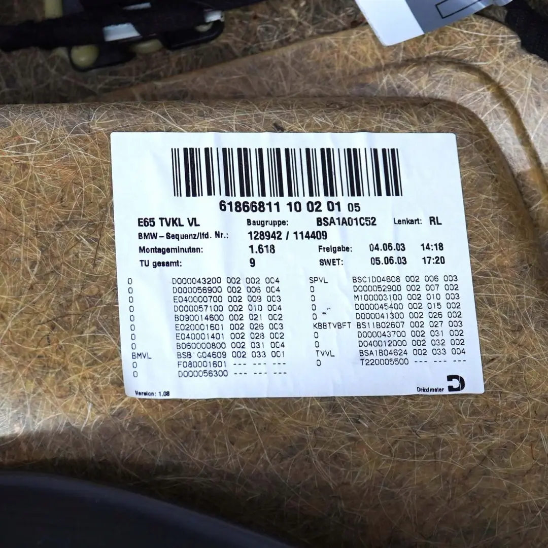 Panneau Portieres Revetement a L'Avant Gauche Cuir Nasca Vert pour BMW 7 E65 E66 à propos du numéro de pièce 7142669 BMW 7 E65 E66 Panneau Portieres Revetement a L'Avant Gauche Cuir Nasca Vert - SKU 7142669 - Numéro de pièce 7142669