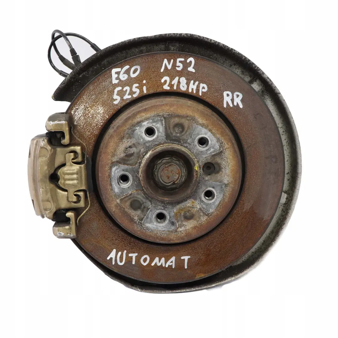 N52 Rear Right O/S Hub Leg Carrier Brake Disc Caliper to BMW 5 Series E60 525i with Part number 6770906 BMW 5 Series E60 525i N52 Rear Right O/S Hub Leg Carrier Brake Disc Caliper - SKU 6770906-19 - Part number 6770906