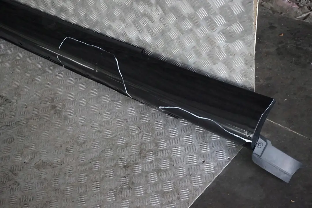 Mercedes CLC CL203 Door Sill Side Cover Skirt Left N/S Obsidian Black 197U - SKU A2036980554-OB - Part number A2036980554