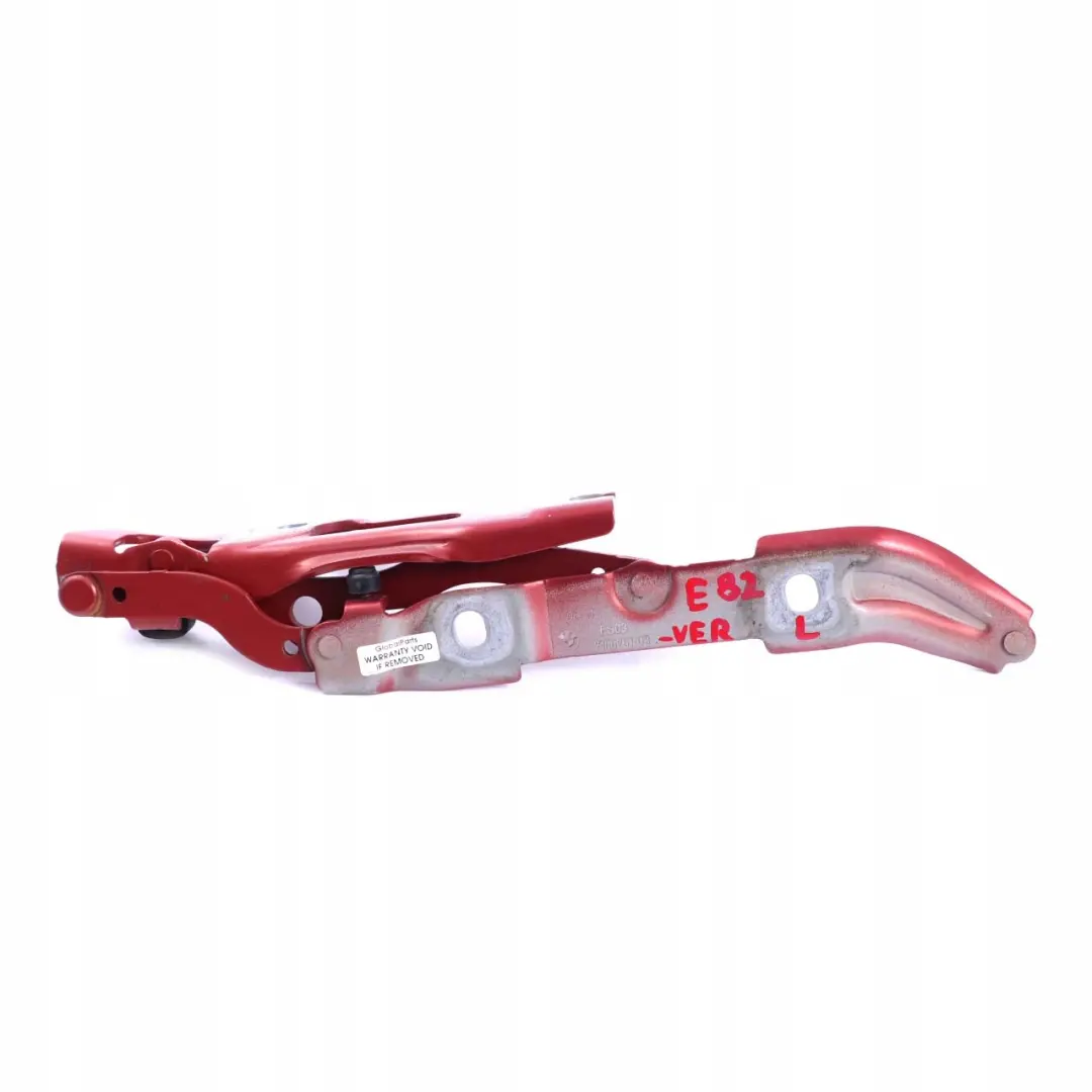 Boot Trunk Lid Tailgate Left Hinge N/S Vermilionrot Red to BMW 1 E82 E88 with Part number 7166751 BMW 1 E82 E88 Boot Trunk Lid Tailgate Left Hinge N/S Vermilionrot Red - SKU 7166751-VER - Part number 7166751