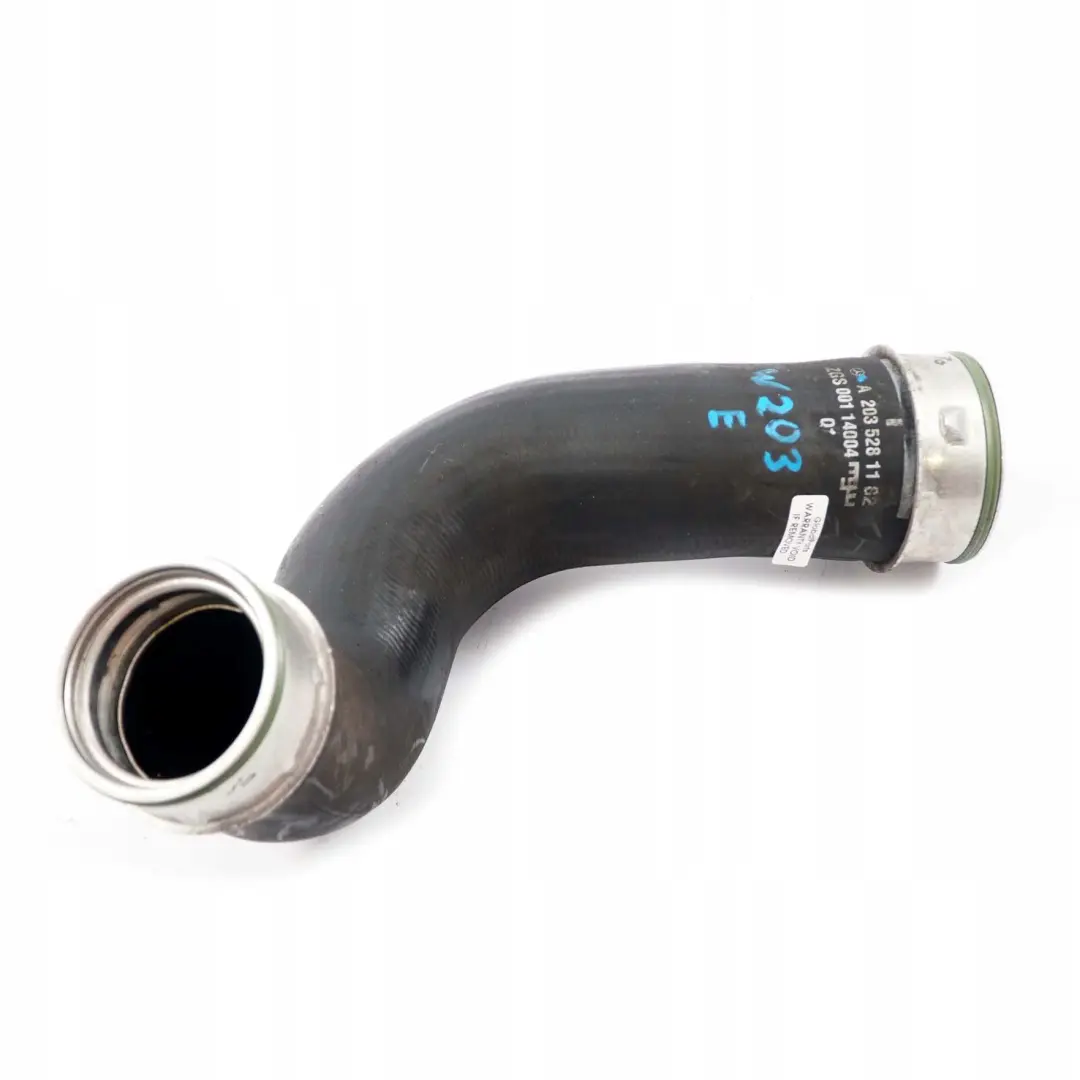 Mercedes-Benz W203 200 Kompressor Left Turbo Intercooler Hose Pipe to with Part number A2035281182 Mercedes-Benz W203 200 Kompressor Left Turbo Intercooler Hose Pipe - SKU A2035281182 - Part number A2035281182