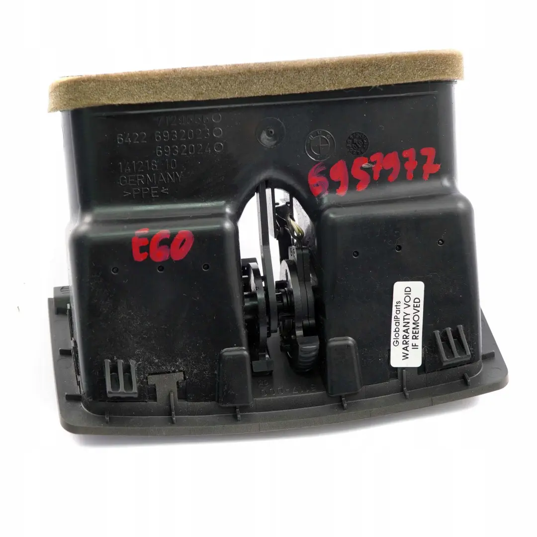 BMW 5 er E60 E61 Frischluftgrill Fondraum Braun 6932023 - SKU 6957977 - Teilenummer 6957977