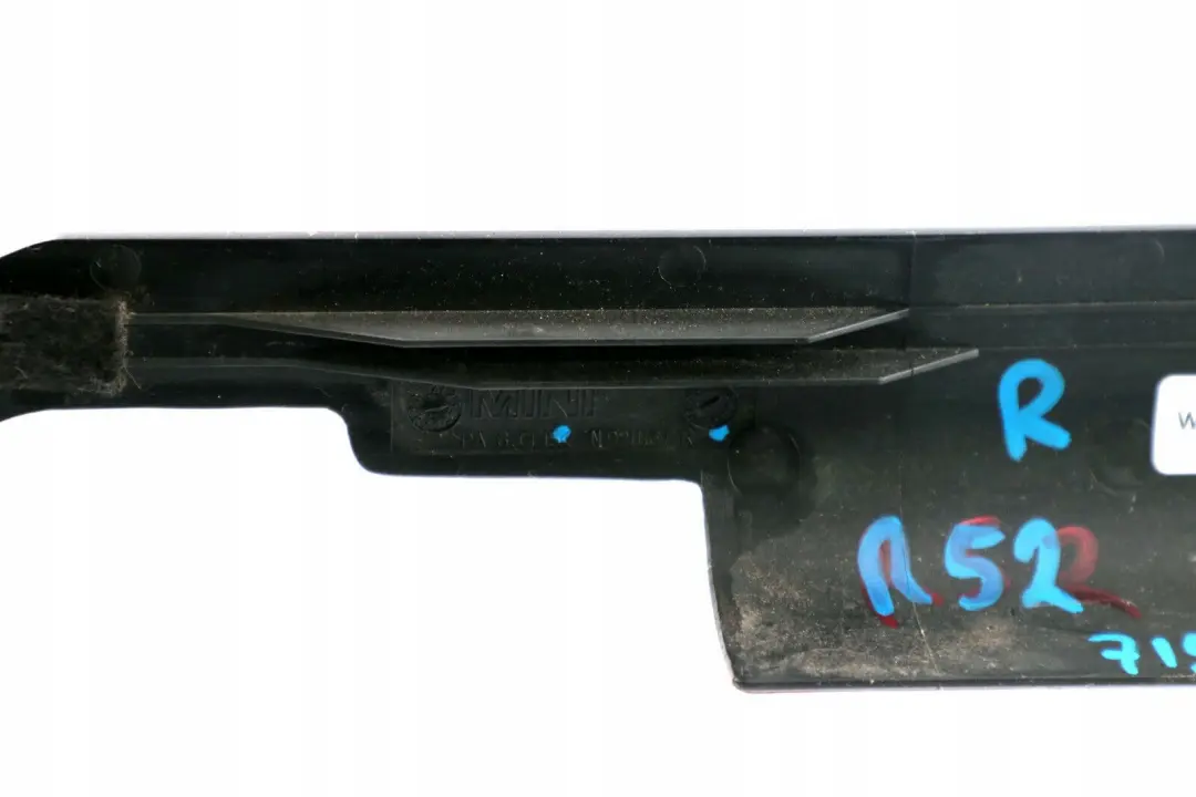 Mini R52 Cubierta superior trasera derecha O / panel De ajuste Negro - SKU 7154512 - Número de pieza 7154512