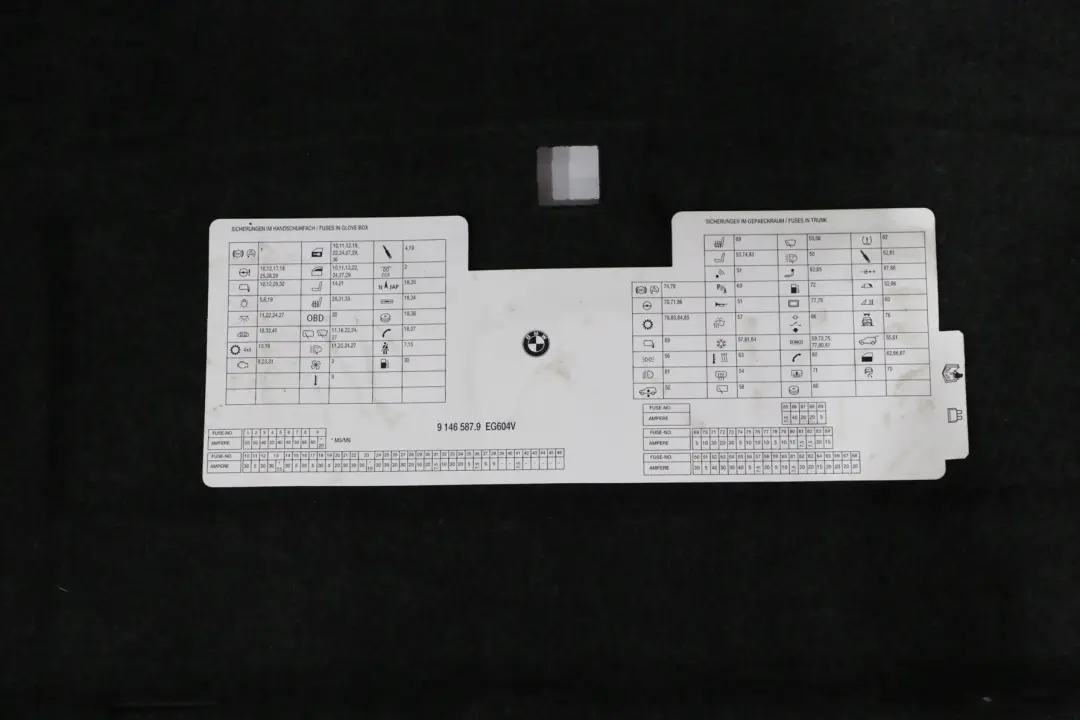 BMW E60 Embellecedor Tapa Maletero Interior Porton Trasero - SKU 7034263 - Número de pieza 51497034263