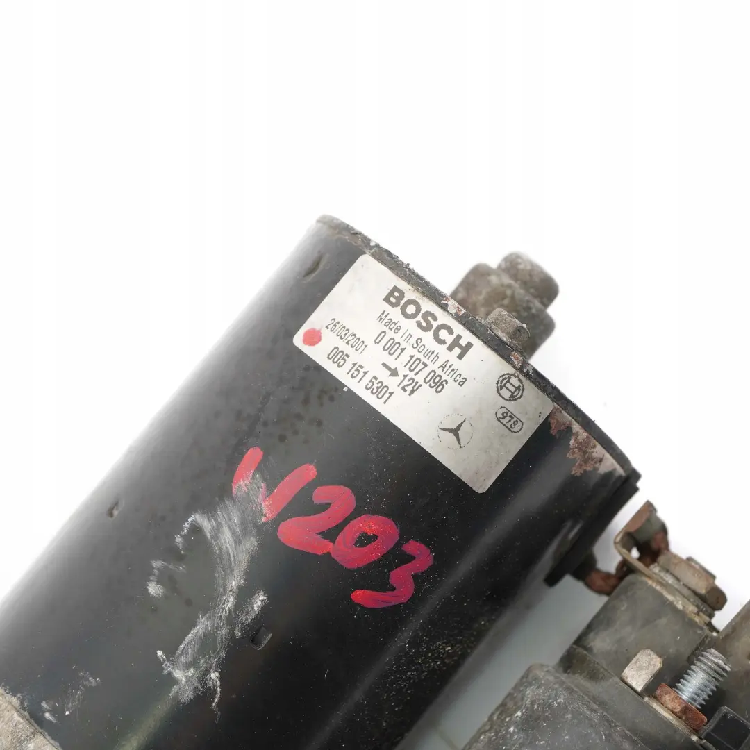 Mercedes-Benz C-Class W203 M111 C 180 C 200 K Engine Starter Motor to with Part number A0051515301 Mercedes-Benz C-Class W203 M111 C 180 C 200 K Engine Starter Motor - SKU A0051515301 - Part number A0051515301