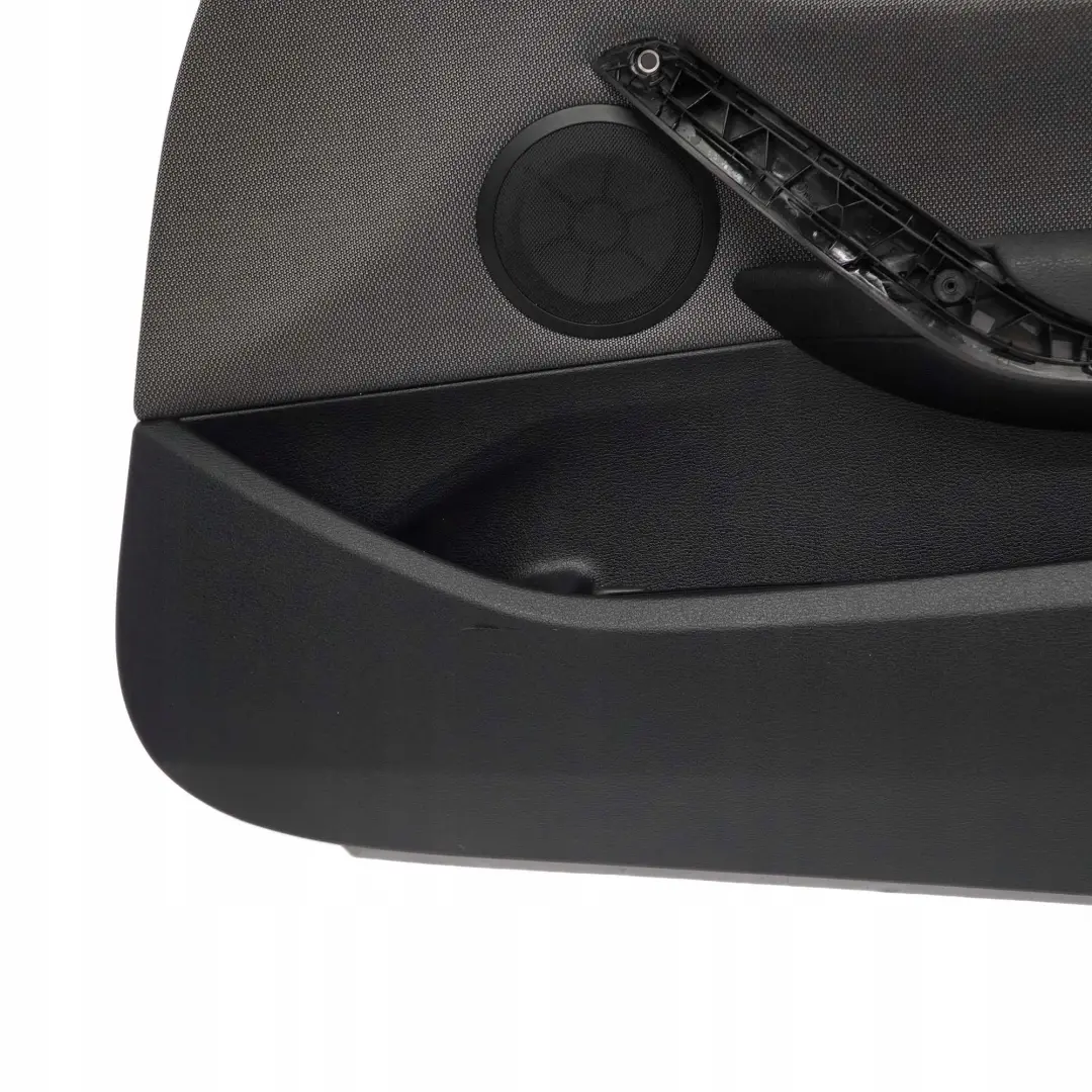 Revestimiento Puerta Delantera Derecha Tela Antracita Plateada para BMW X1 E84 con número de pieza 7320190 BMW X1 E84 Revestimiento Puerta Delantera Derecha Tela Antracita Plateada - SKU 7320190-1 - Número de pieza 7320190