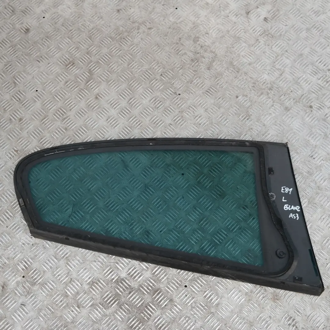 Left N/S Tinted Side Window AS3 Glanzschwarz High Gloss to BMW E81 Rear with Part number 7194193 BMW E81 Rear Left N/S Tinted Side Window AS3 Glanzschwarz High Gloss - SKU 7194193 - Part number 7194193