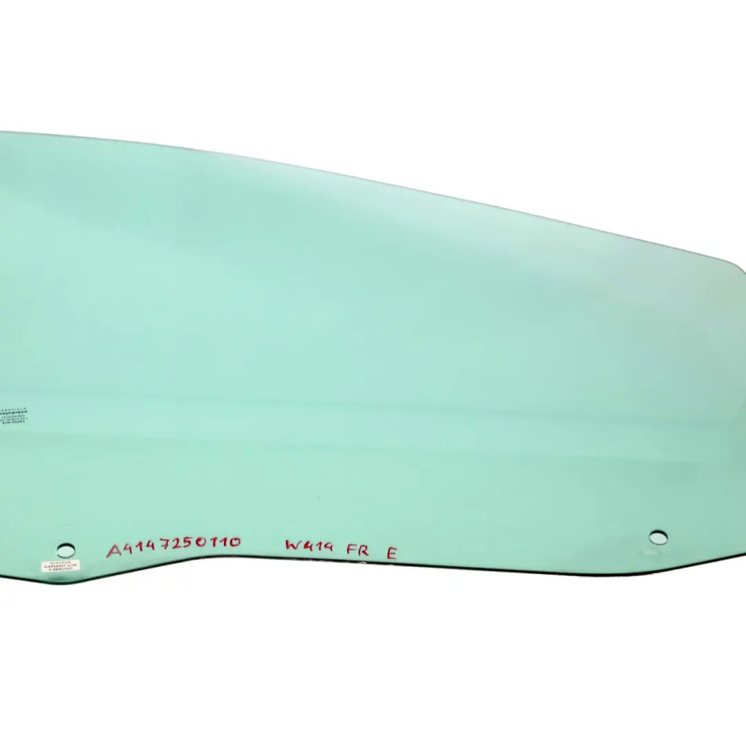 Mercedes-Benz Vaneo W414 Front Door Right O/S Window Toughened Glass AS2 to with Part number A4147250110 Mercedes-Benz Vaneo W414 Front Door Right O/S Window Toughened Glass AS2 - SKU A4147250110 - Part number A4147250110