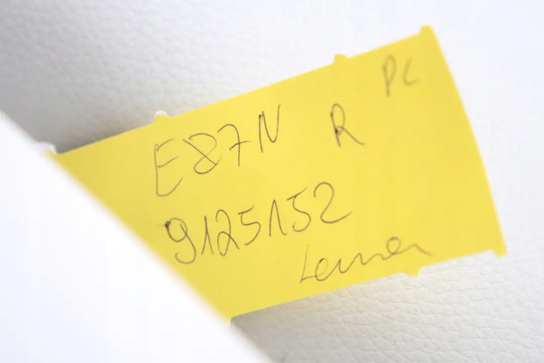 BMW 1 Series E81 E87 LCI Rear Seat Cover Leather Backrest Right O/S Lemon - SKU 7251194 - Part number 7251194