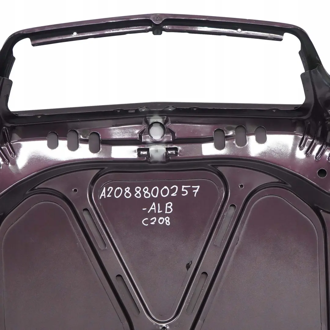W208 Maska Pokrywa Silnika Almandine Black Metallic - 182 do Mercedes o numerze A2088800257 Mercedes W208 Maska Pokrywa Silnika Almandine Black Metallic - 182 - SKU A2088800257-ALB - Numer Części A2088800257