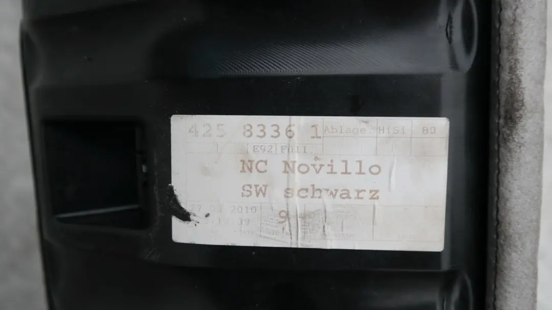 BMW E92 M3 Coupe Asiento Trasero Derecho Funda Sofa Cuero Negro - SKU 8043036 - Número de pieza 8043036