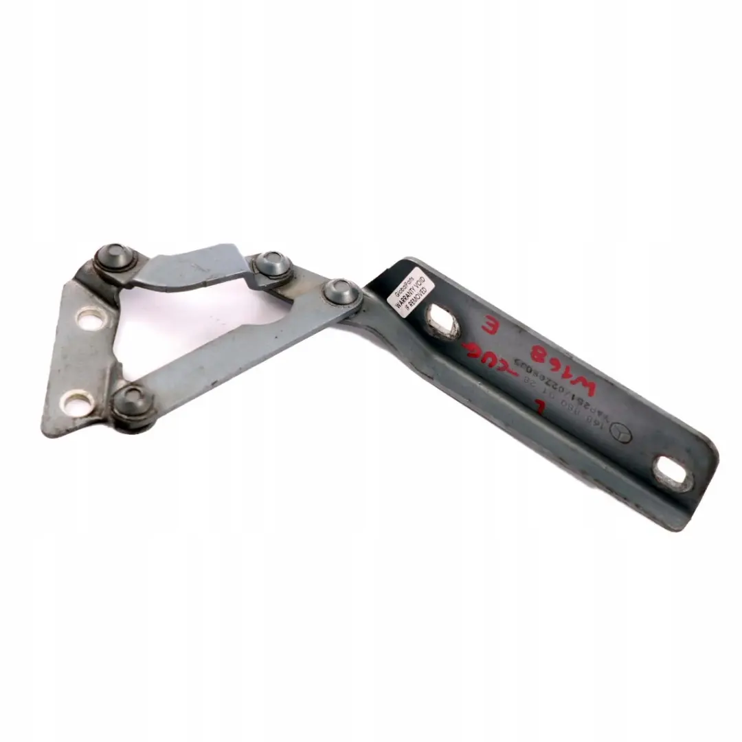 Mercedes-Benz A W168 Hinge Left N/S Hood Bonnet Front Cumulus Grey - 757 to with Part number A1688800228 Mercedes-Benz A W168 Hinge Left N/S Hood Bonnet Front Cumulus Grey - 757 - SKU A1688800128-CUG - Part number A1688800228