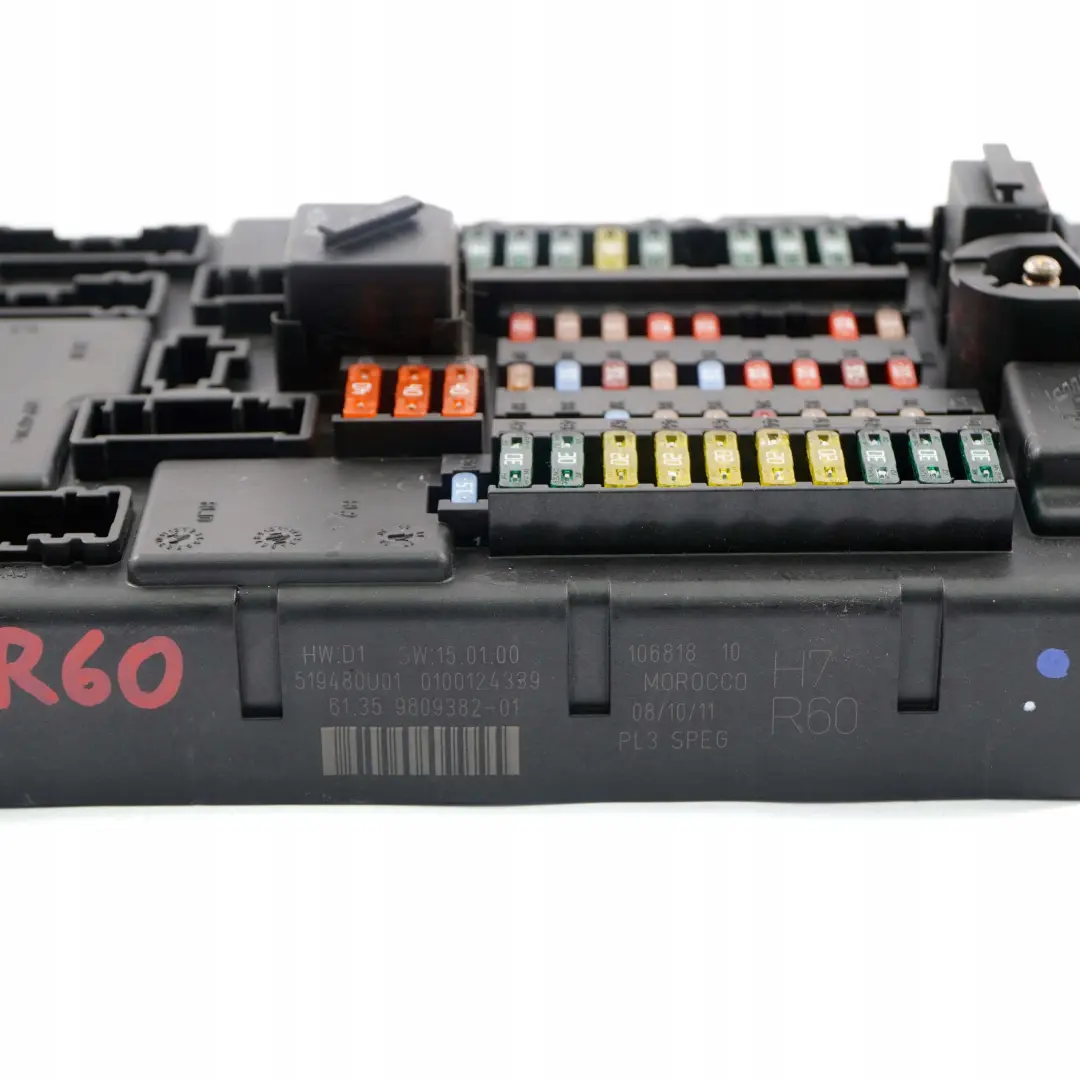 Caja de distribución de fusibles SPEG High DC/DC H7 9809382 para Mini Countryman R60 con número de pieza 9813621 Mini Countryman R60 Caja de distribución de fusibles SPEG High DC/DC H7 9809382 - SKU 9813621 - Número de pieza 9813621