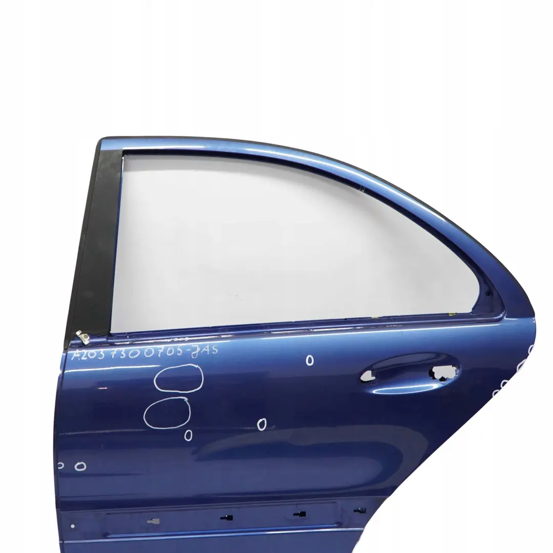 Mercedes-Benz C-Class W203 Door Rear Left N/S Jaspisblau Blue Metallic - 345 to with Part number A2037300705 Mercedes-Benz C-Class W203 Door Rear Left N/S Jaspisblau Blue Metallic - 345 - SKU A2037300705-JAS - Part number A2037300705