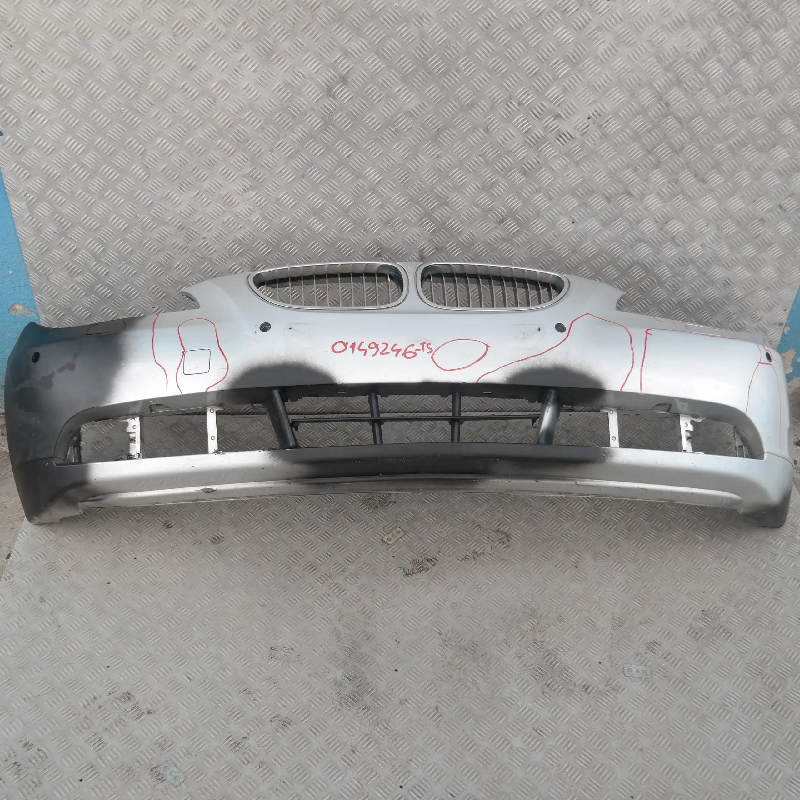 BMW 5 Series E60 E61 Complete Front Bumper Trim Panel Titansilber Titan Silver