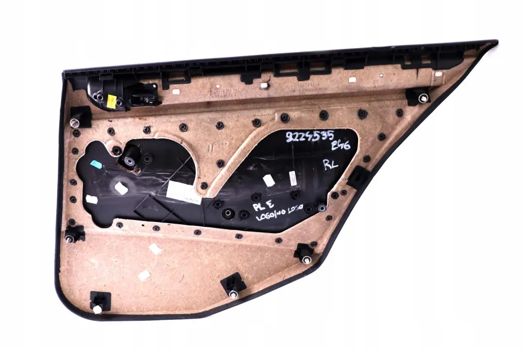BMW 3 E46 Limousine Türverkleidung Hinten Links Leder Montana Schwarz - SKU 8224535 - Teilenummer 8224535