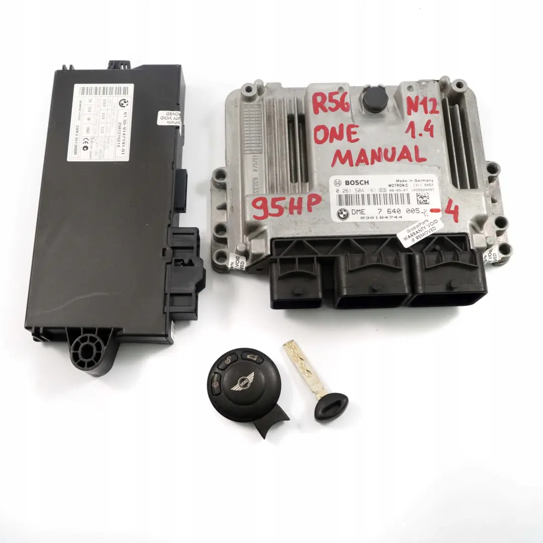 Mini One R55 R56 N12 1.4 95HP Grund Stauer Gerät DME CAS3 + Schlüssel - SKU 7640005-4 - Teilenummer 7640005